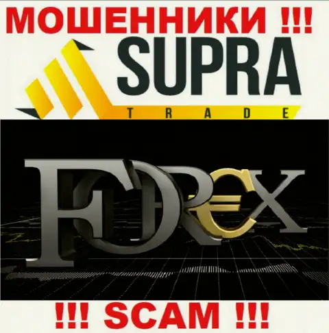 Не советуем доверять финансовые активы SupraTrade, поскольку их направление работы, Forex, обман