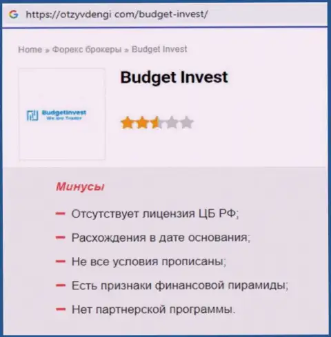Обзор деятельности скам-организации Budget Invest это МОШЕННИКИ !!!