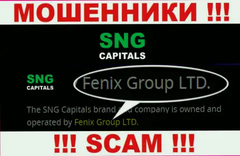 Fenix Group LTD - это владельцы противоправно действующей конторы СНГ Капиталс
