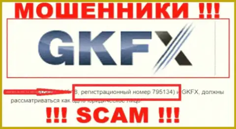 Регистрационный номер еще одних мошенников сети Интернет организации GKFXECN Com - 795134