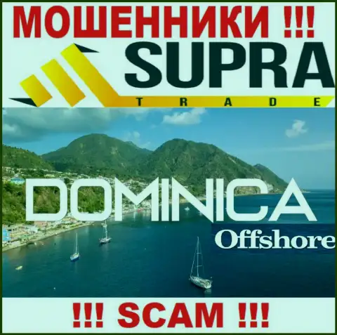 Компания Supra Trade похищает денежные вложения людей, зарегистрировавшись в оффшорной зоне - Dominica