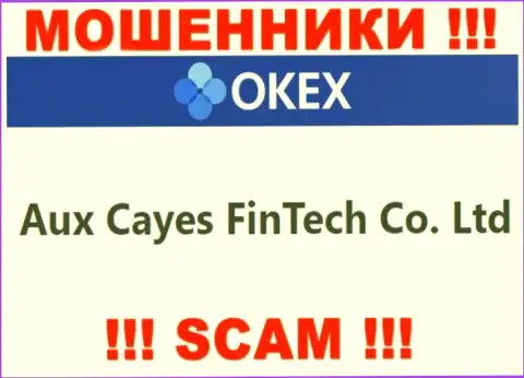 Aux Cayes FinTech Co. Ltd - это организация, которая управляет интернет мошенниками ОКекс
