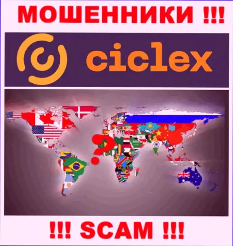 Юрисдикция Ciclex не представлена на сайте организации - это обманщики !!! Будьте очень осторожны !!!