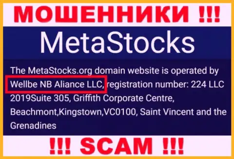 Юр. лицо компании MetaStocks Org - это Wellbe NB Aliance LLC, инфа взята с портала