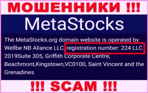 Регистрационный номер компании MetaStocks - 224 LLC 2019