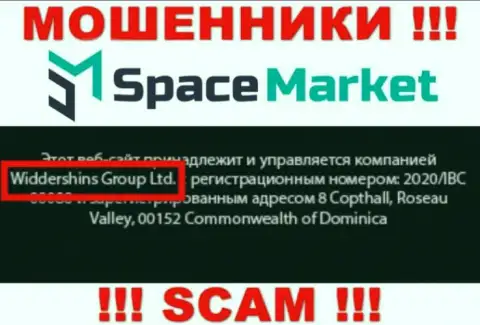 На официальном web-ресурсе Space Market сказано, что этой организацией владеет Widdershins Group Ltd