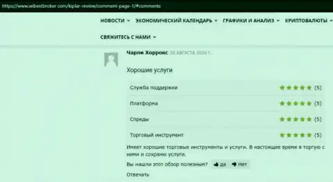 Отзывы посетителей сети internet об Форекс дилере Kiplar на web-сервисе Вибестброкер Ком