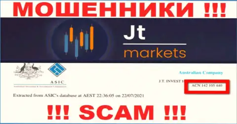 Финансовые средства, введенные в JTMarkets Com не вернуть, хоть приведен на web-портале их номер лицензии