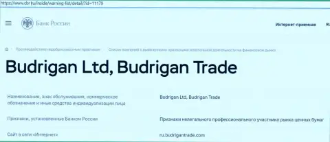 Мошенники Budrigan Ltd попали в черный список Центрального Банка РФ