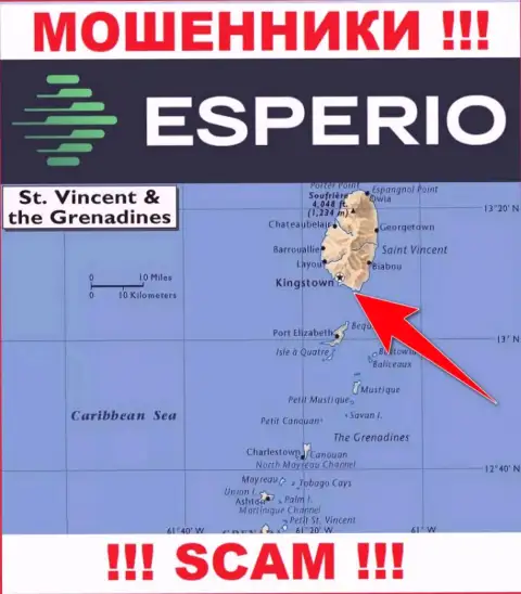 Офшорные интернет воры Esperio Org скрываются вот здесь - Kingstown, St. Vincent and the Grenadines
