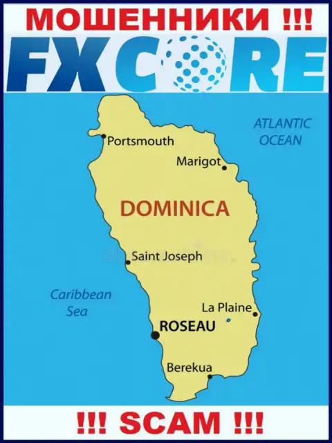 FX Core Trade - это мошенники, их место регистрации на территории Доминика