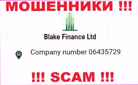 Регистрационный номер разводил всемирной интернет паутины компании Blake Finance Ltd: 06435729