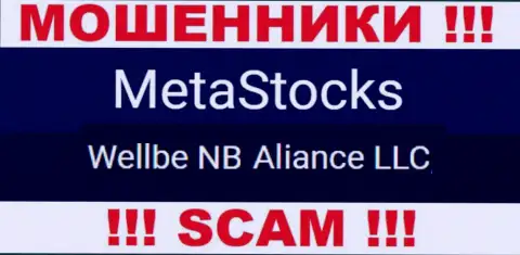 Юридическое лицо обманщиков MetaStocks - это Wellbe NB Aliance LLC