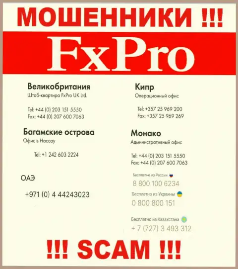 Будьте весьма внимательны, вас могут облапошить internet мошенники из компании FxPro Ru Com, которые звонят с различных номеров телефонов