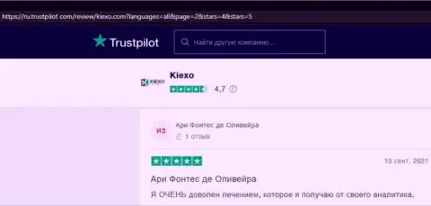 Мнения пользователей всемирной интернет паутины о форекс брокере Киексо на информационном портале trustpilot com