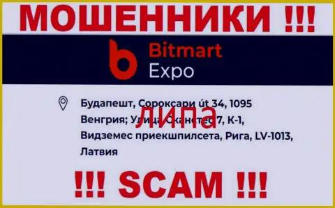 Адрес организации BitmartExpo Com ложный - взаимодействовать с ней довольно-таки опасно