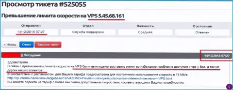 Хостер рассказал, что VPS сервера, где и хостится web-ресурс FreedomFinance.Pro лимитирован в скорости
