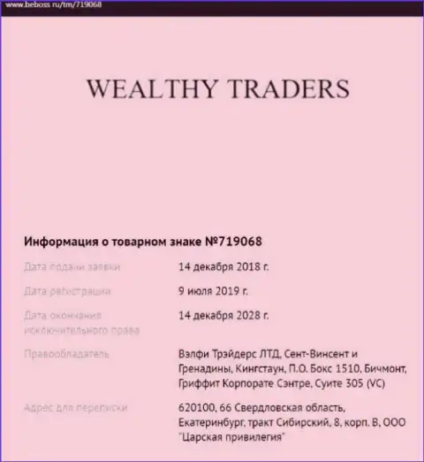 Материалы о брокерской конторе Wealthy Traders, позаимствованные на интернет-портале beboss ru